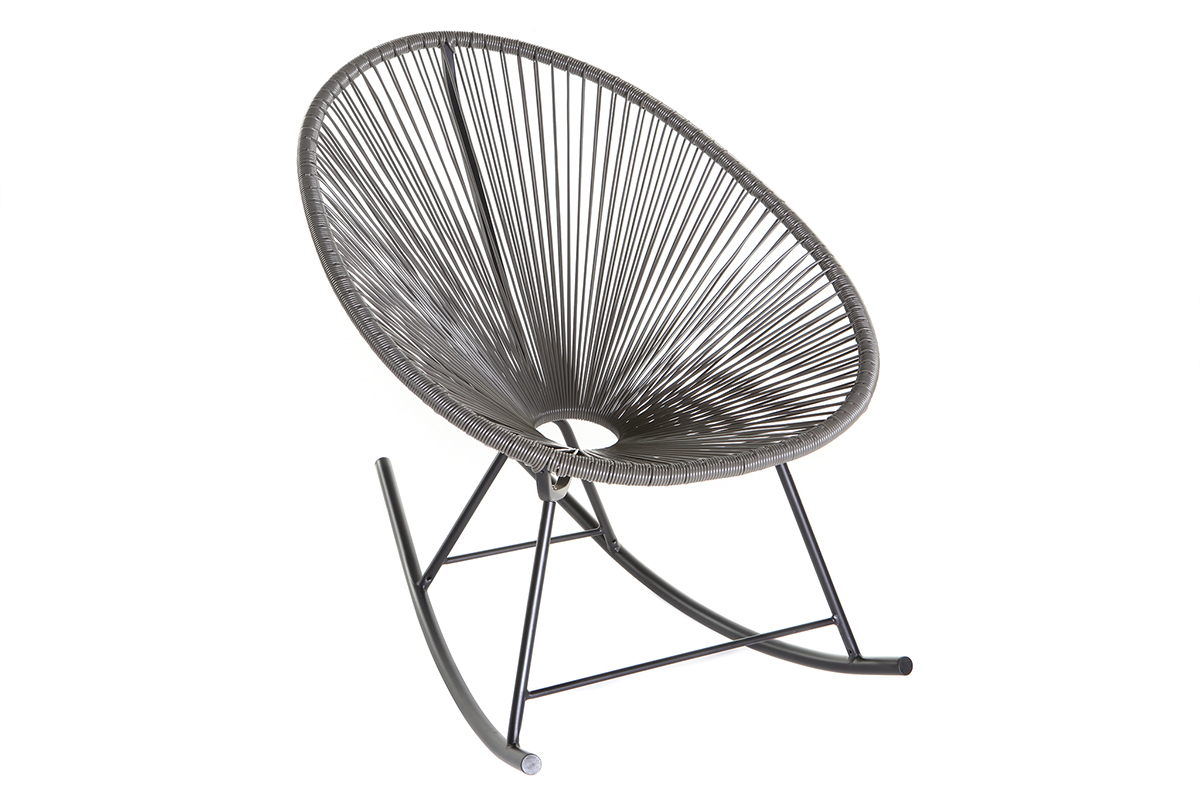 Mecedora hilo de resina gris BELLAVISTA