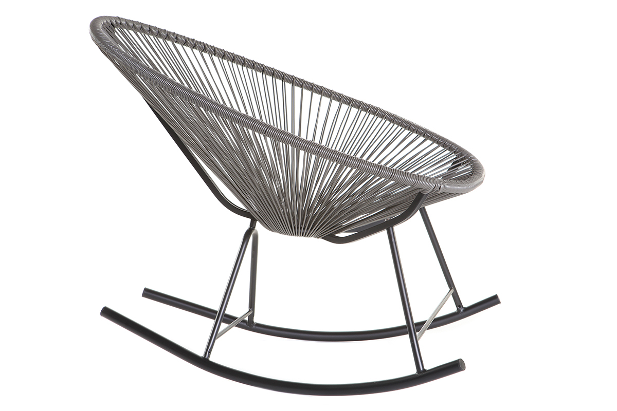 Mecedora hilo de resina gris BELLAVISTA