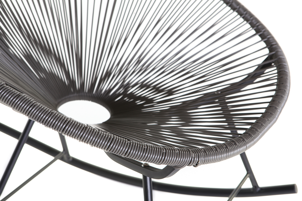 Mecedora hilo de resina gris BELLAVISTA