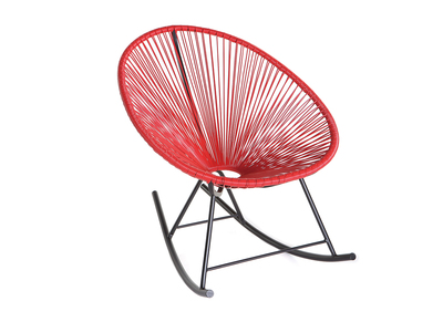 Mecedora hilo de resina roja BELLAVISTA