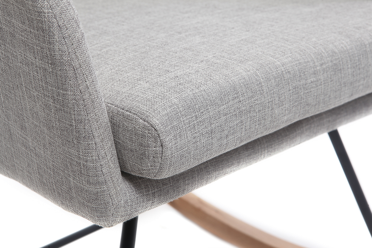 Mecedora n�rdica tejido gris claro SHANA