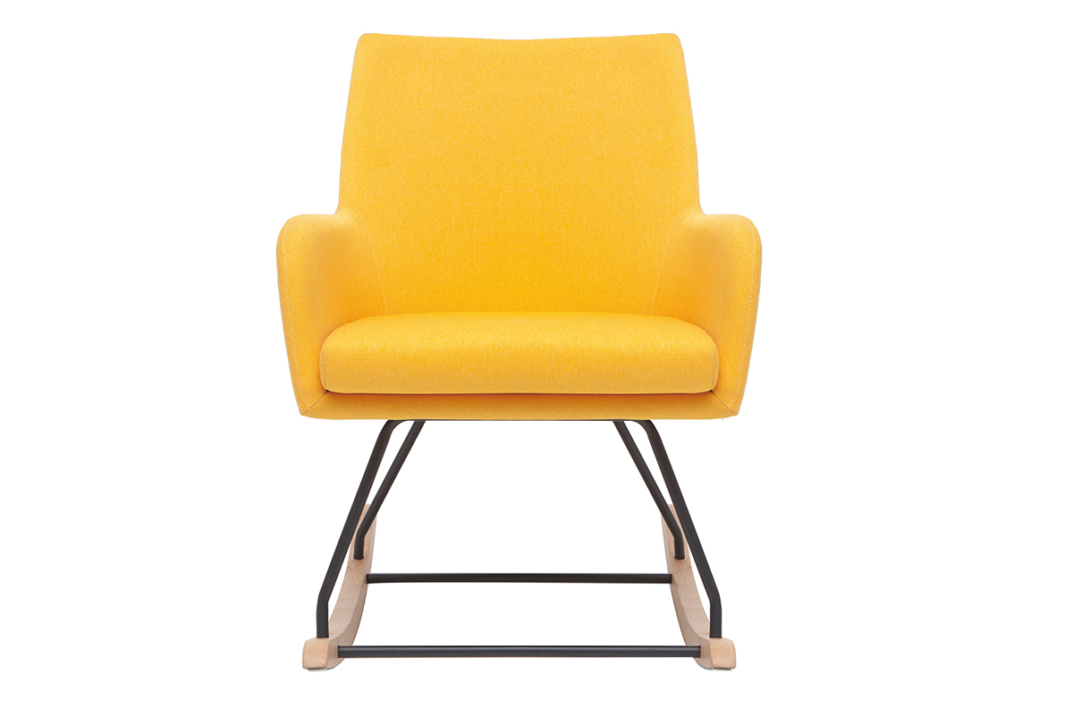 Mecedora tejido amarillo SHANA