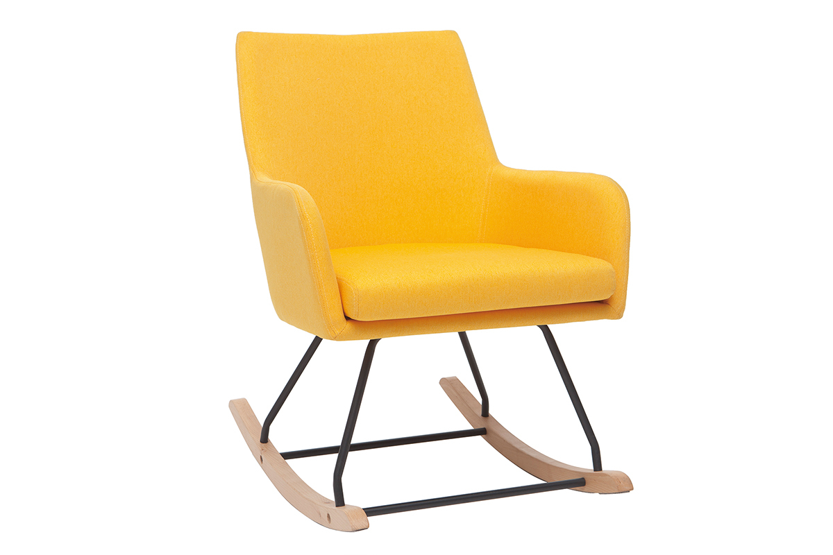 Mecedora tejido amarillo SHANA