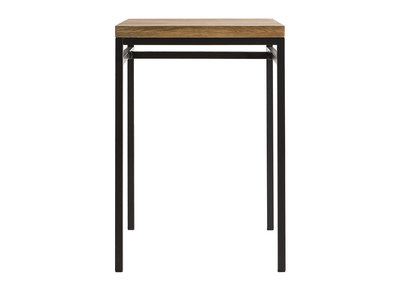 Mesa alta cuadrada en madera de mango y metal negro YPSTER - Mesa alta cuadrada en madera de mango y metal negro YPSTER
