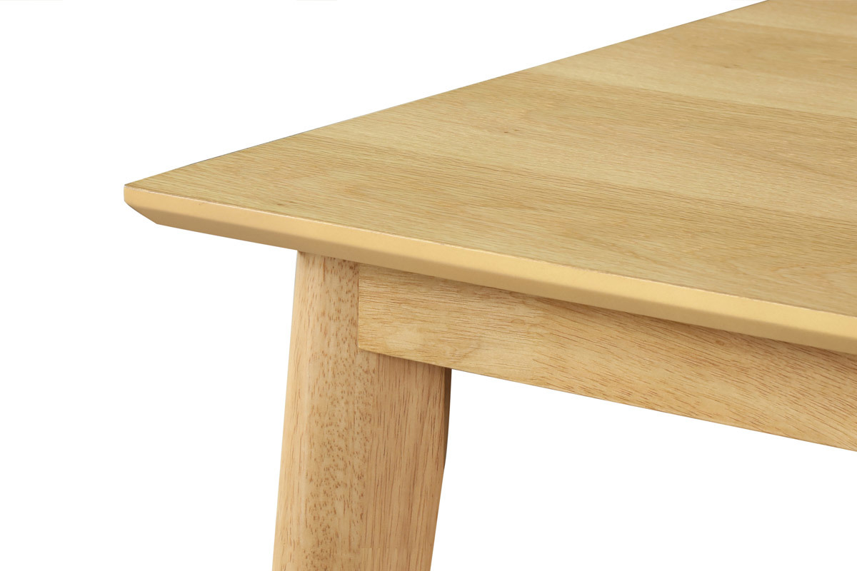 Mesa alta cuadrada madera clara roble LEENA