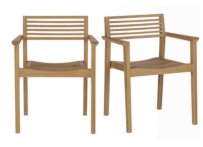 Mesa alta de jard&iacute;n rectangular de madera de teca maciza L120 cm GILI