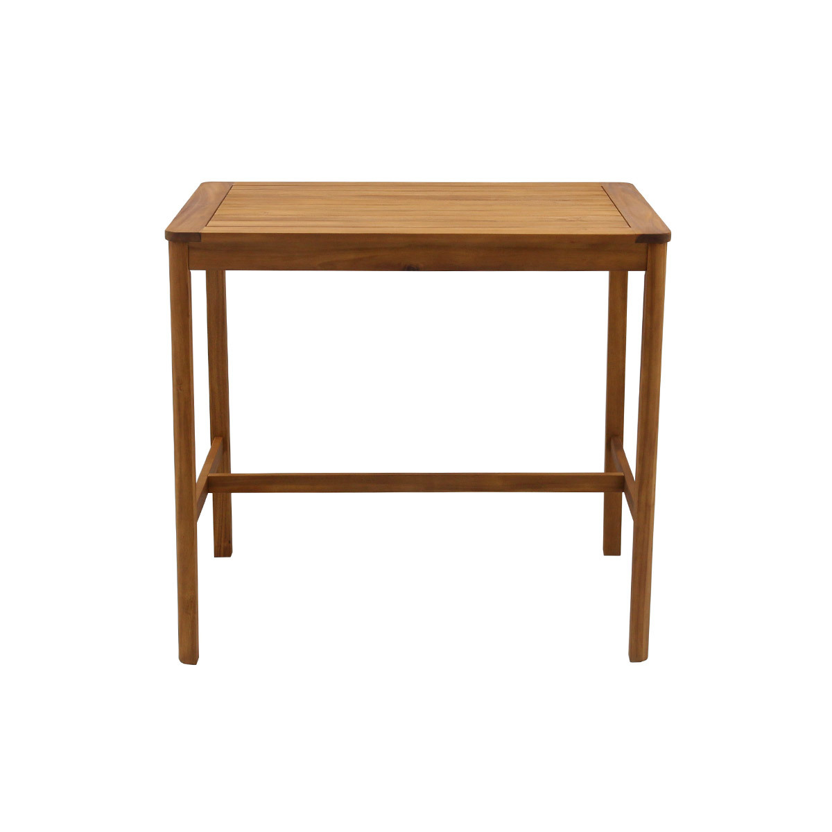 Mesa alta de jardín rectangular de madera maciza 120 cm AKIS