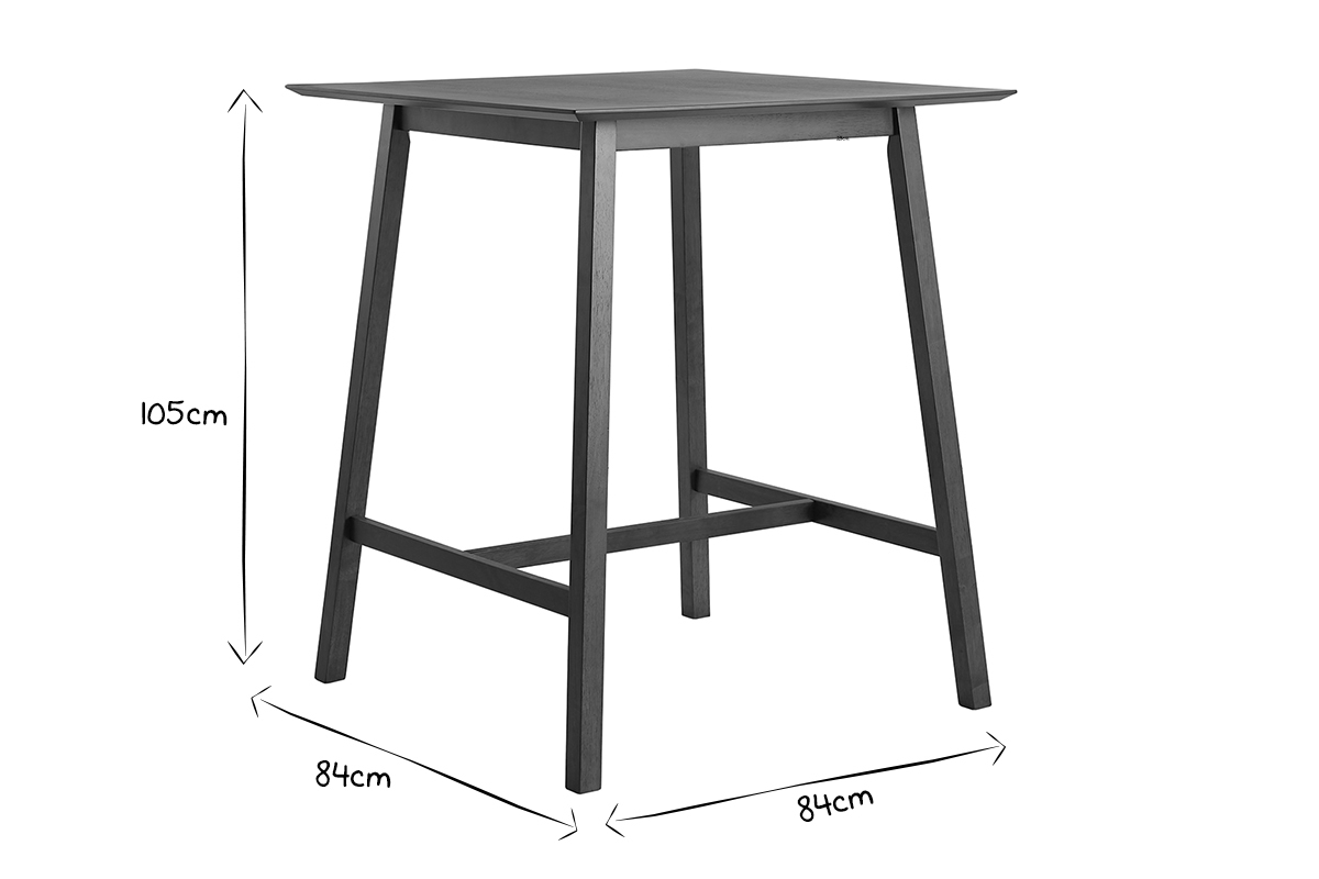 Mesa alta de nogal 90cm RUSSELL
