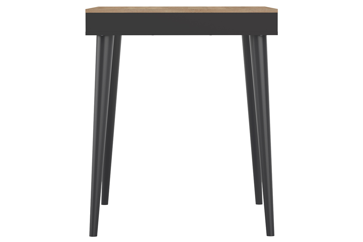 Mesa alta nrdica negra y madera STRIPE