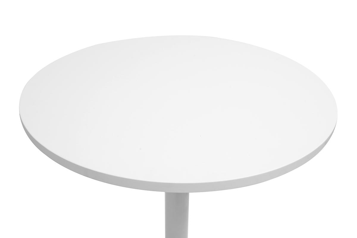 Mesa alta redonda de diseo blanca de 60 cm CALISTA