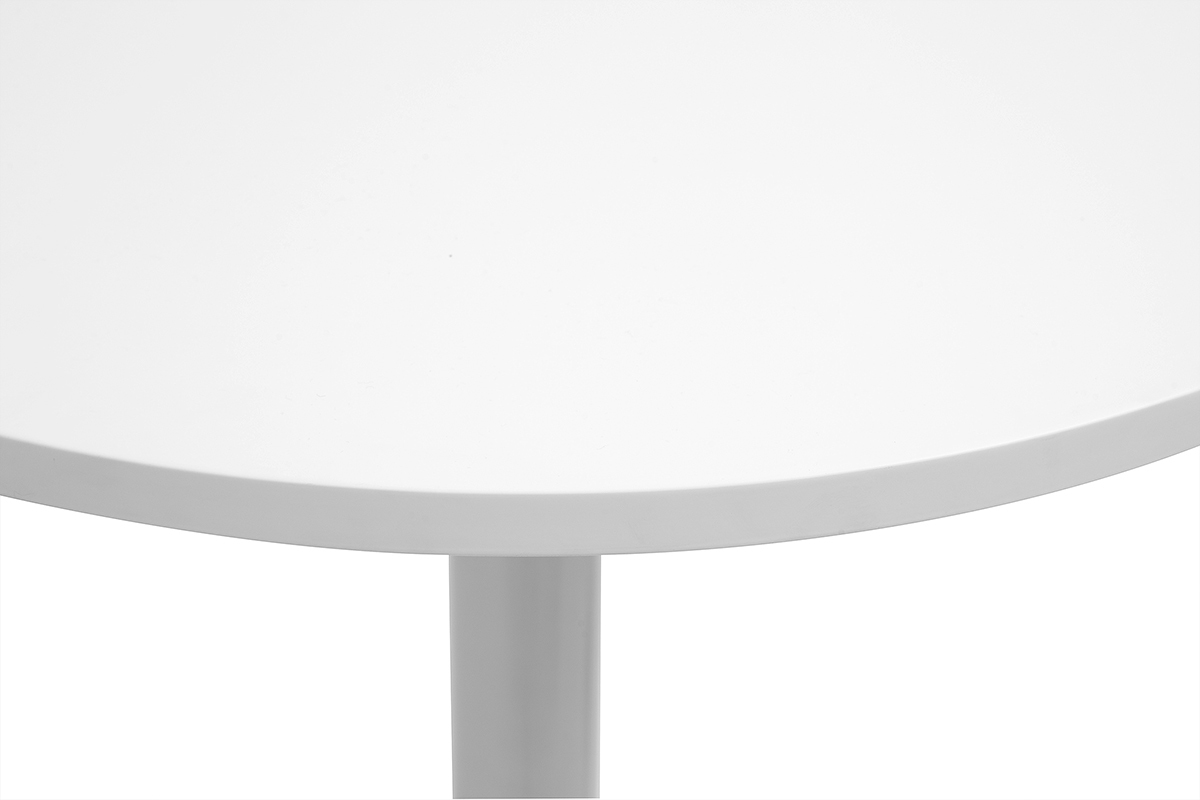 Mesa alta redonda de diseo blanca de 60 cm CALISTA