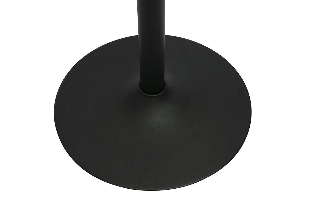 Mesa alta redonda de diseo blanco y negro D60 cm CALISTA