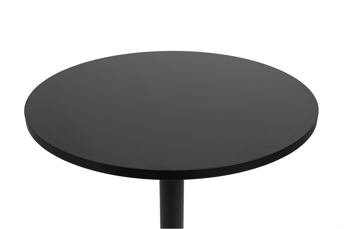 Mesa alta redonda de diseo negra 60 cm CALISTA