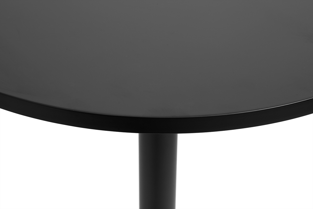 Mesa alta redonda de diseo negra 60 cm CALISTA