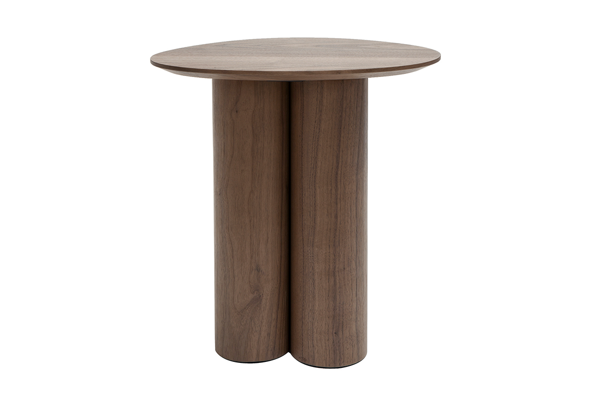 Mesa auxiliar de diseo de nogal HOLLEN