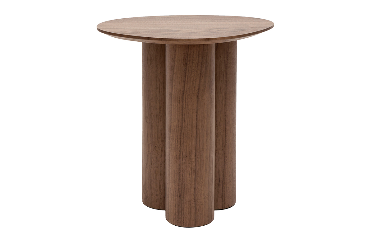 Mesa auxiliar de diseo de nogal HOLLEN