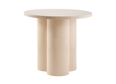 Mesa auxiliar de dise&ntilde;o en metal esmaltado beige D51 cm ZELIE