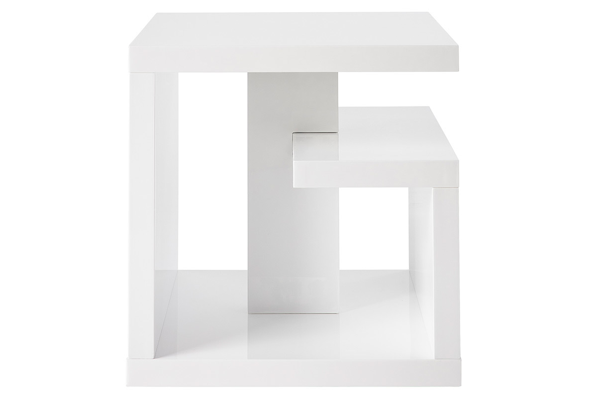 Mesa auxiliar de diseo lacada blanca HALTON