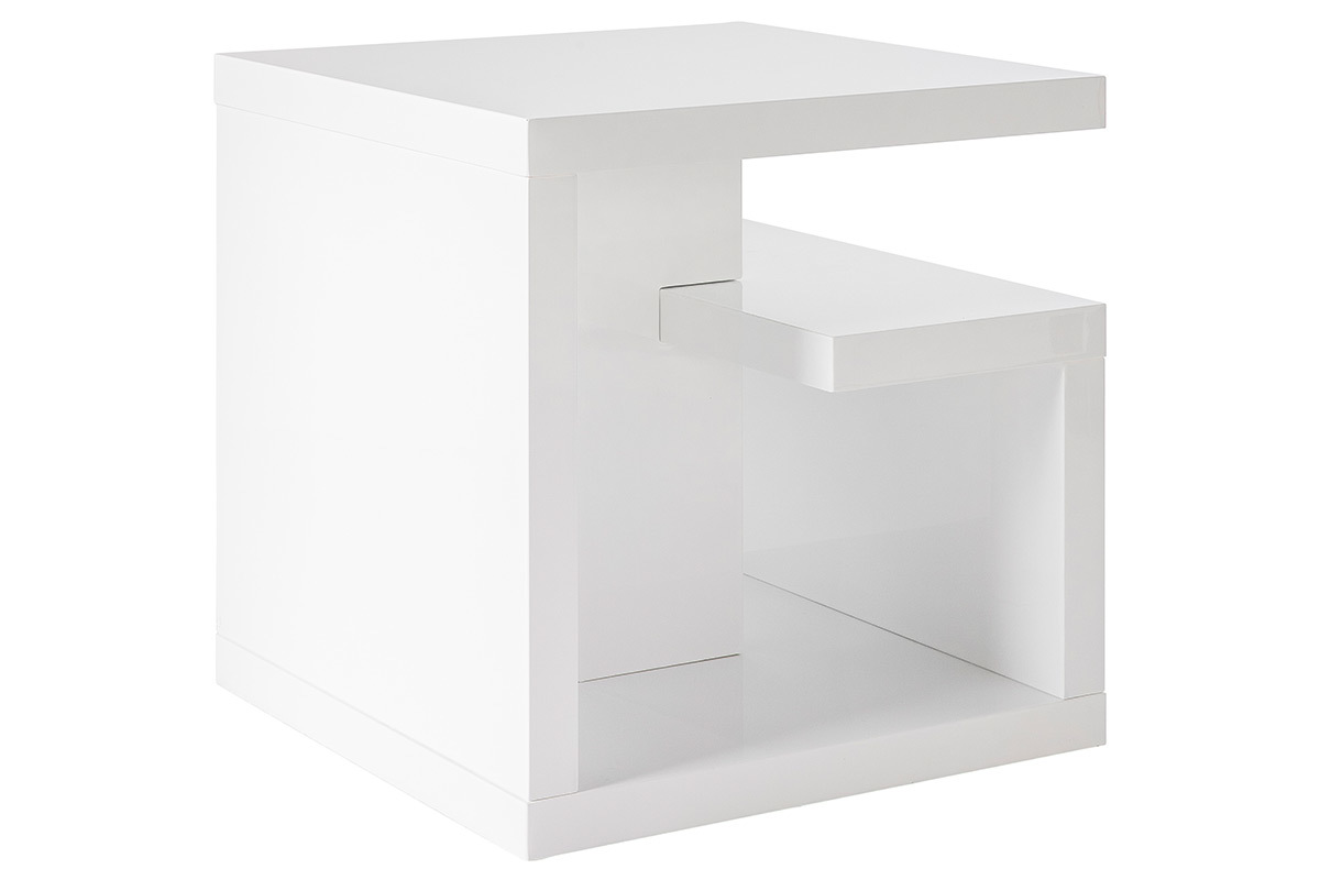 Mesa auxiliar de diseo lacada blanca HALTON
