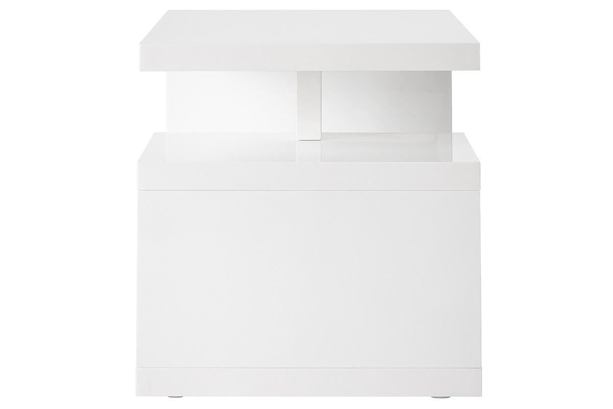 Mesa auxiliar de diseo lacada blanca HALTON