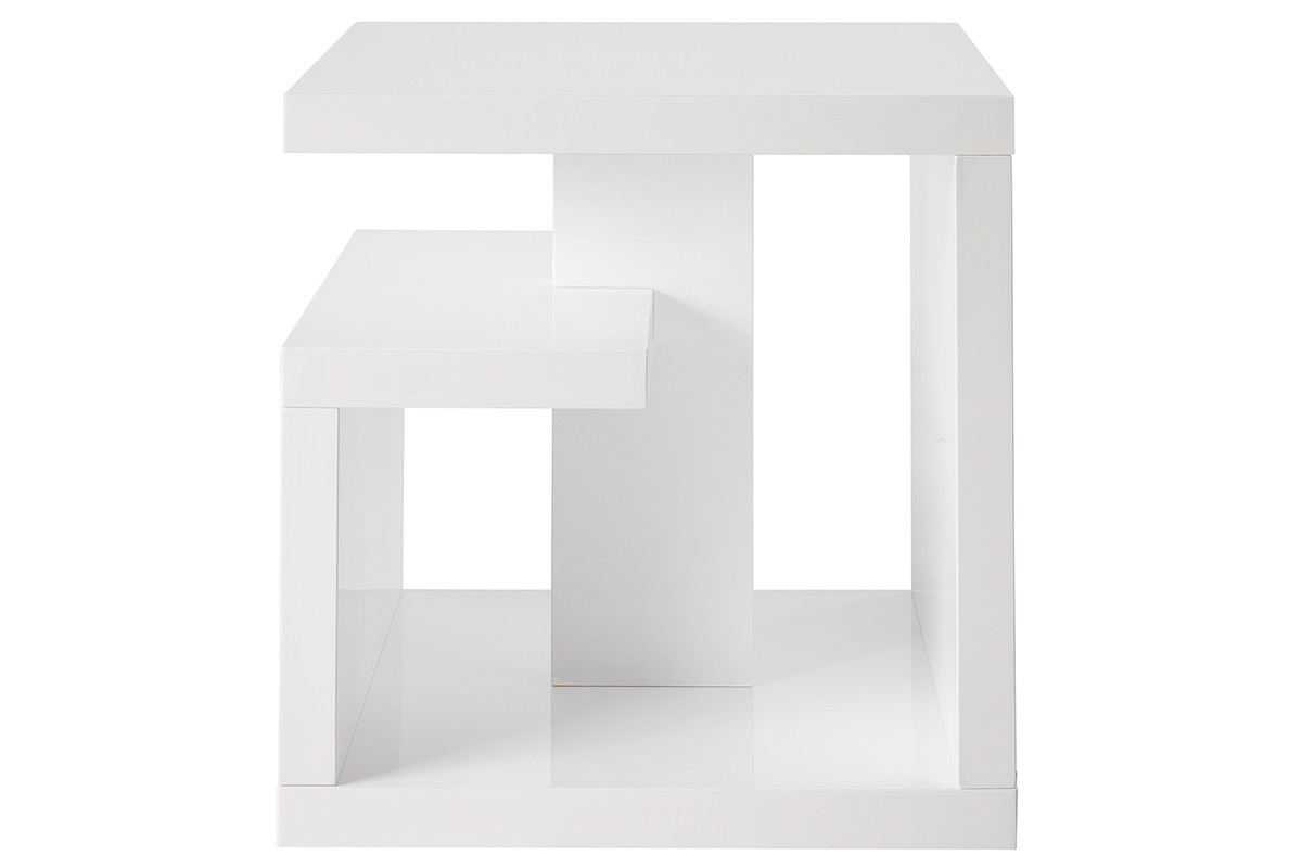Mesa auxiliar de diseo lacada blanca HALTON