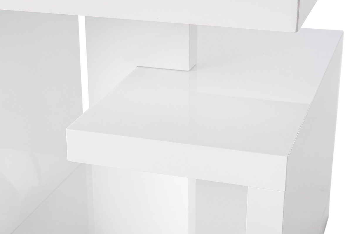 Mesa auxiliar de diseo lacada blanca HALTON