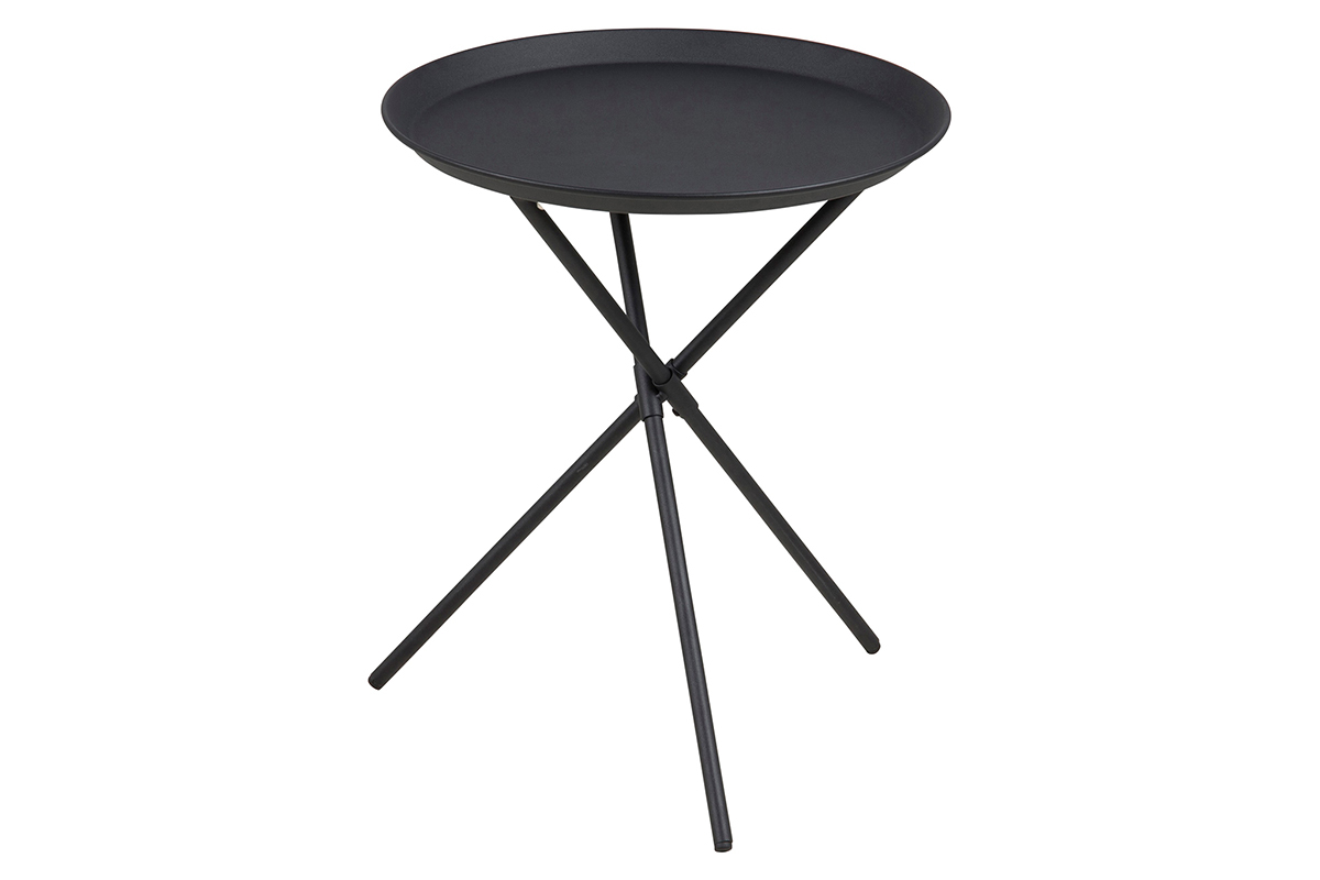 Mesa auxiliar diseo metal negro MIKADO