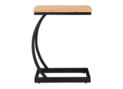 Mesa auxiliar en acacia y metal negro BREAK - Mesa auxiliar en acacia y metal negro BREAK