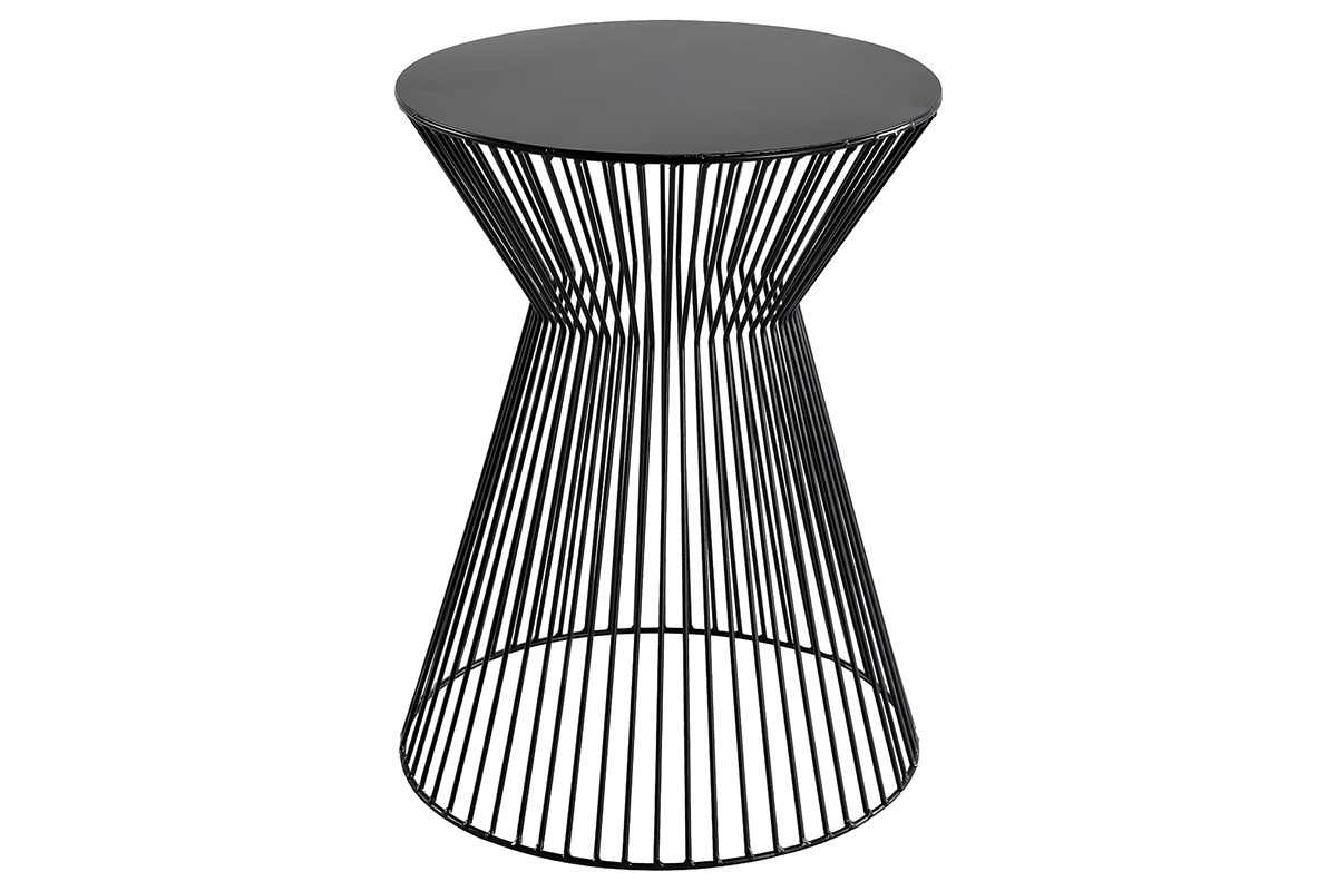 Mesa auxiliar metal negro TIMY