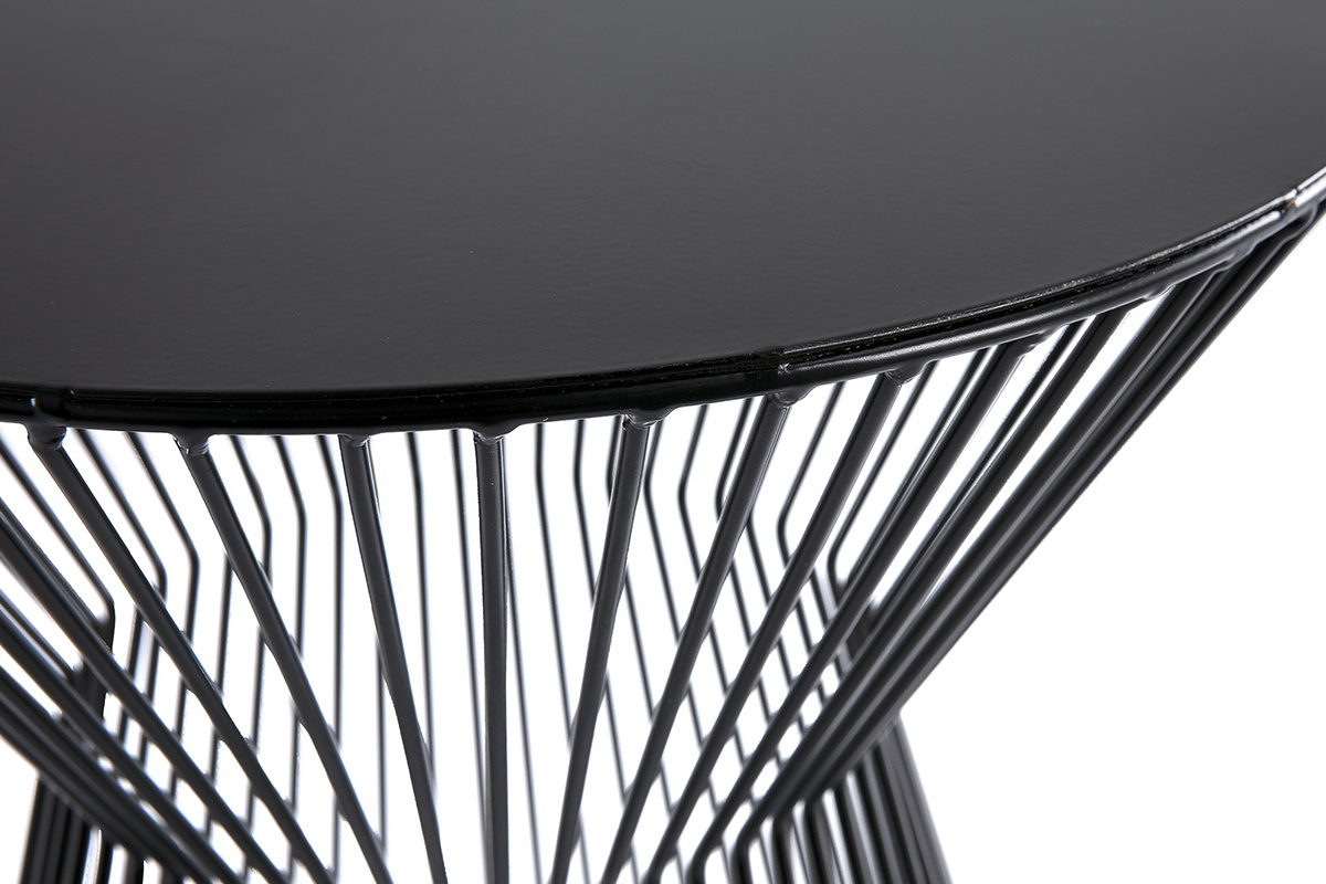Mesa auxiliar metal negro TIMY