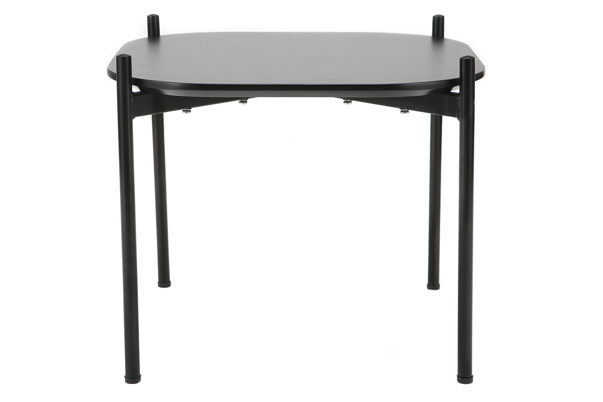 Mesa auxiliar moderna metal negro 50x50cm SEGA