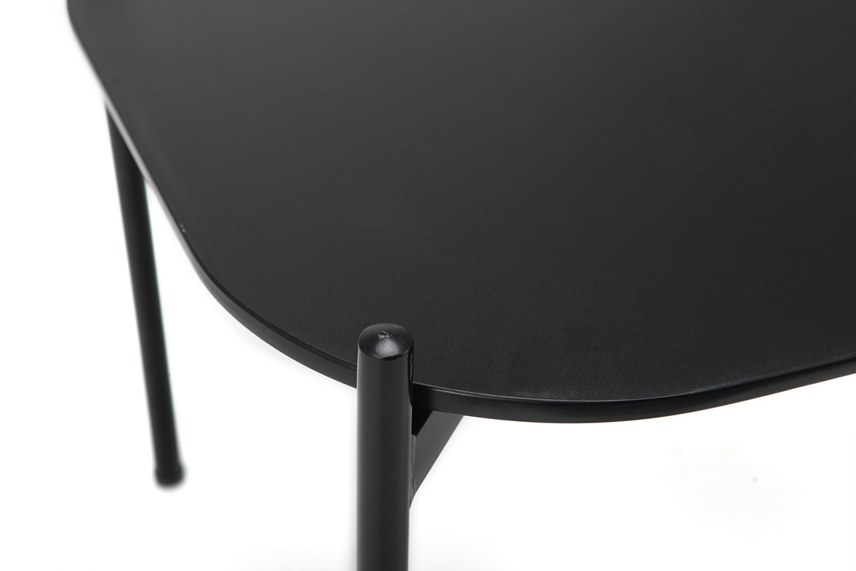 Mesa auxiliar moderna metal negro 50x50cm SEGA