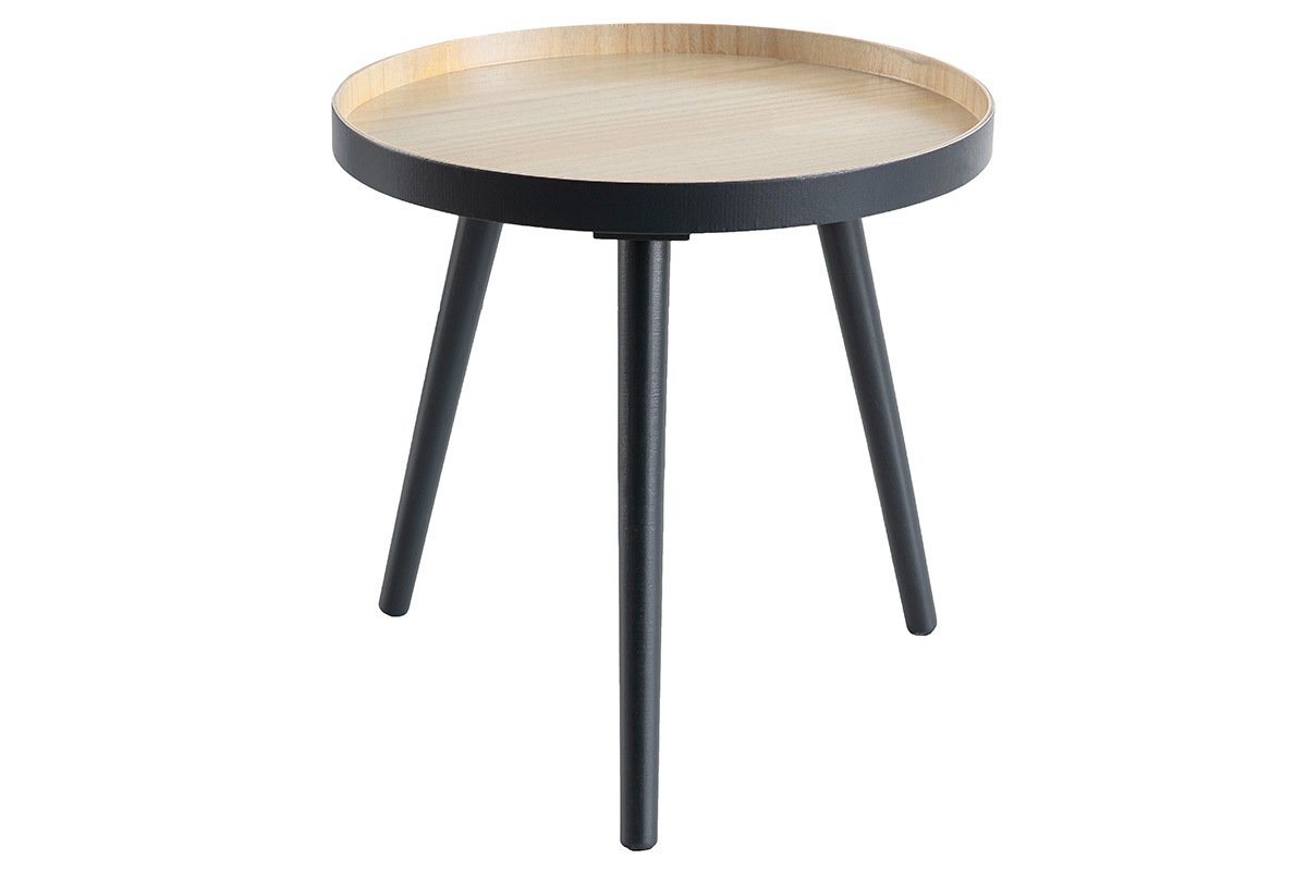 Mesa auxiliar nrdica madera antracita NINO