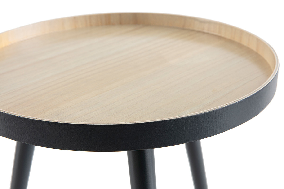 Mesa auxiliar nrdica madera antracita NINO