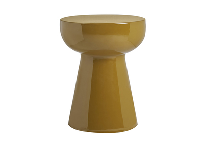 Mesa auxiliar redonda en metal esmaltado bronce D34 cm MOGOU