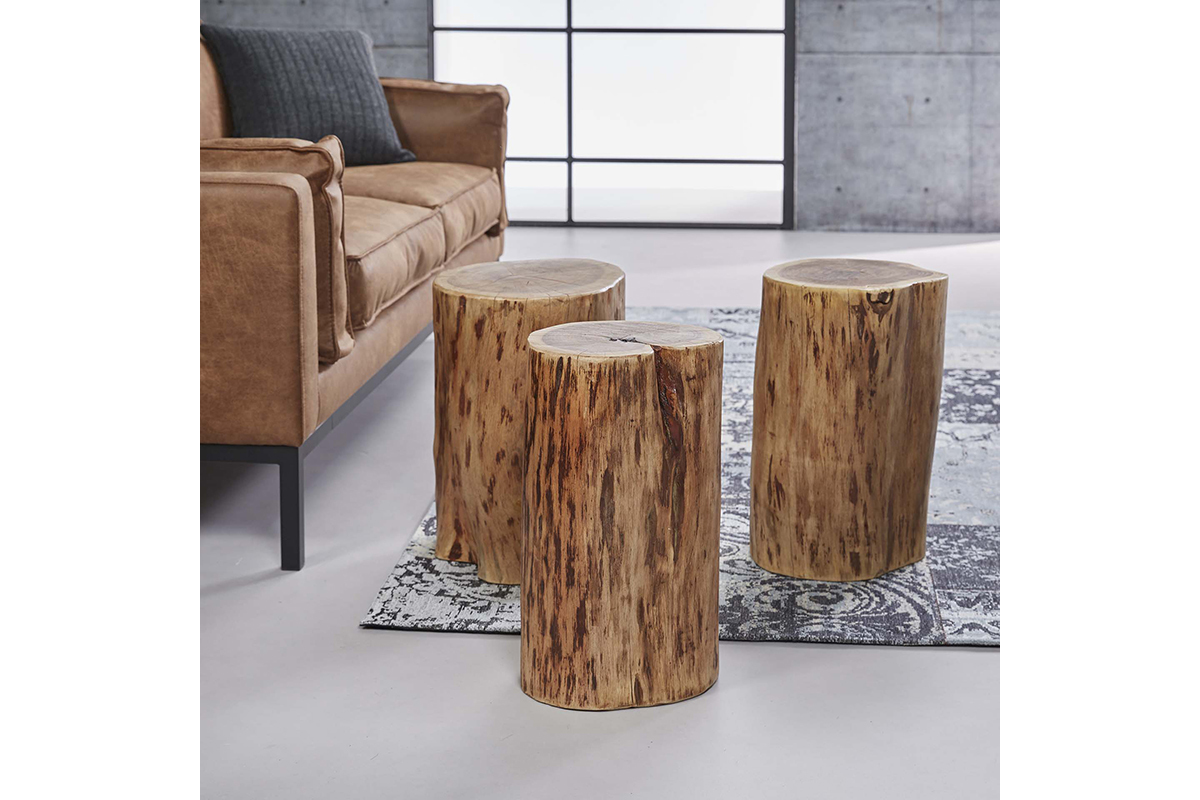 Mesa auxiliar tronco macizo en acacia natural TRUNK