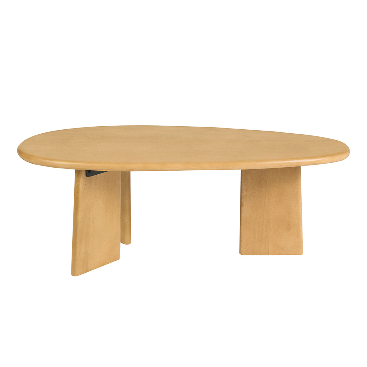 Mesa baja de diseño en madera maciza de mango L100 cm WONKA