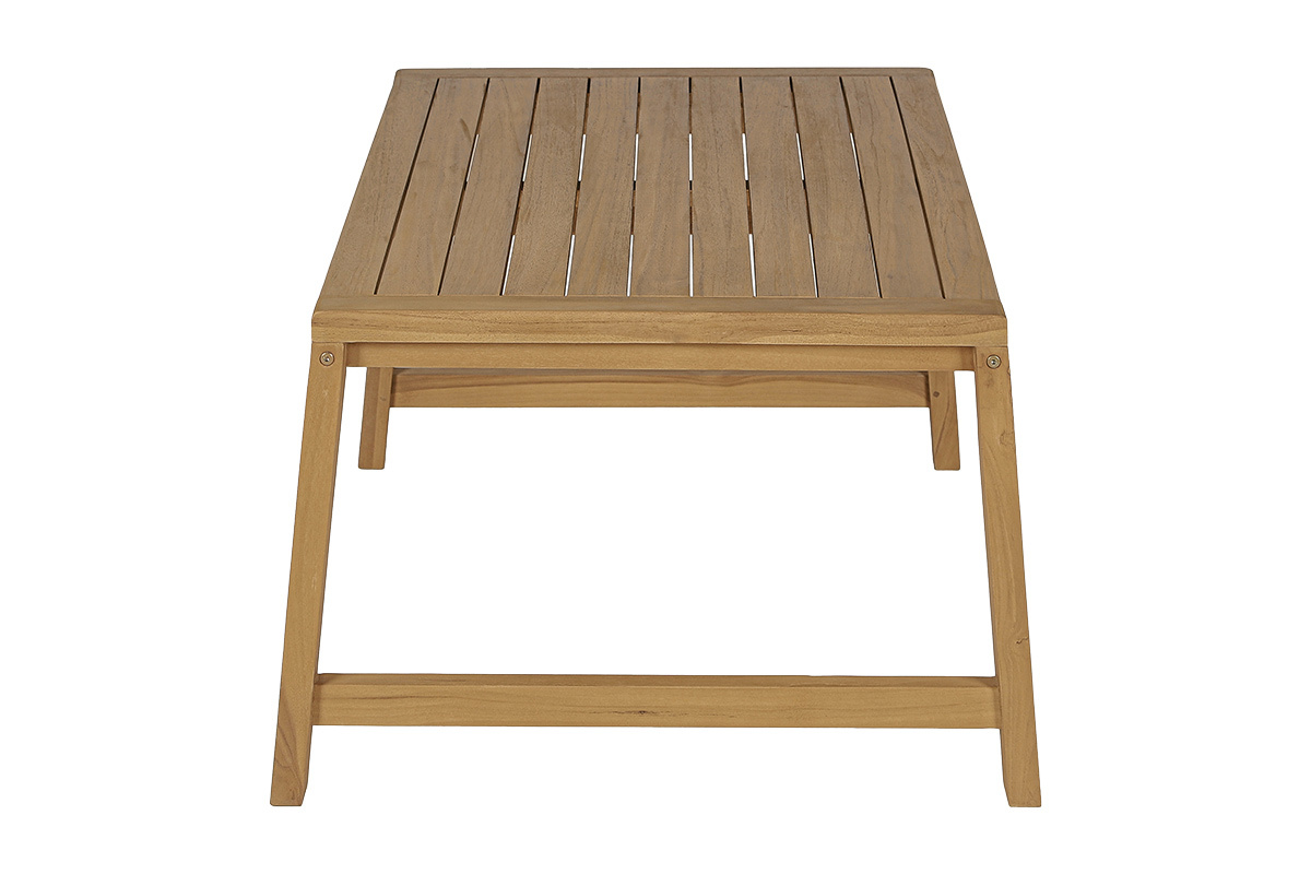 Mesa baja de jard�n de teca maciza, vista de perfil, longitud 100 cm