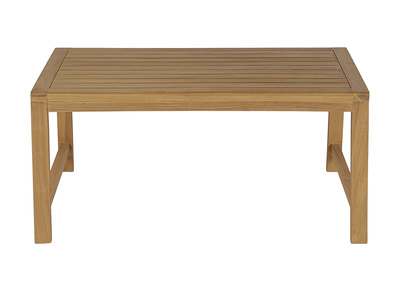 Mesa baja de jard&iacute;n rectangular de madera de teca maciza L100 cm SUNDA