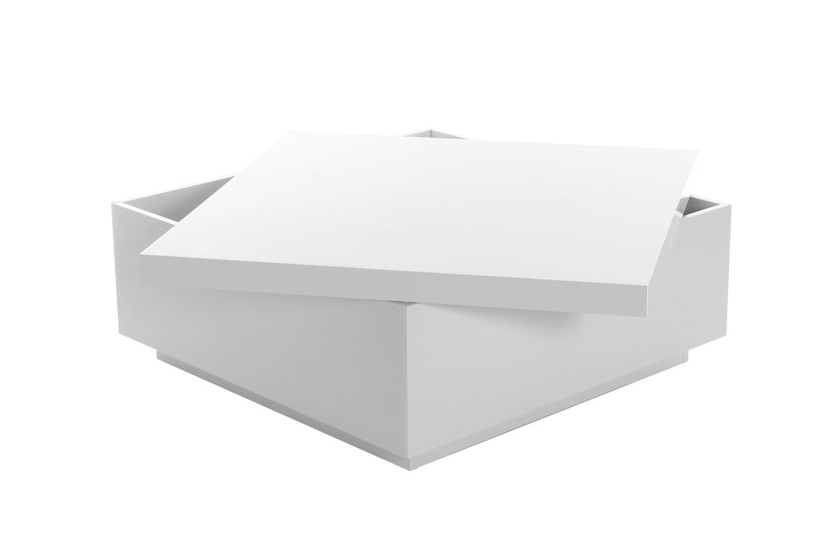 Mesa baja diseo lacada blanca JANA
