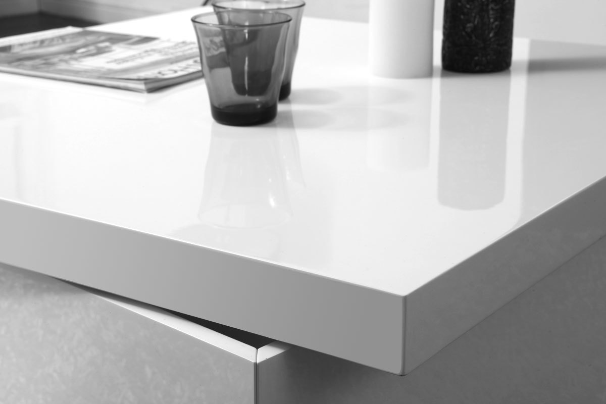 Mesa baja diseo lacada blanca JANA