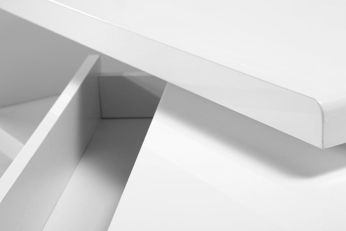 Mesa baja dise�o lacado blanco LIVO