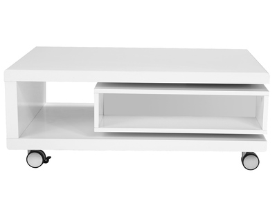 Mesa baja dise&ntilde;o lacado blanco LIVO