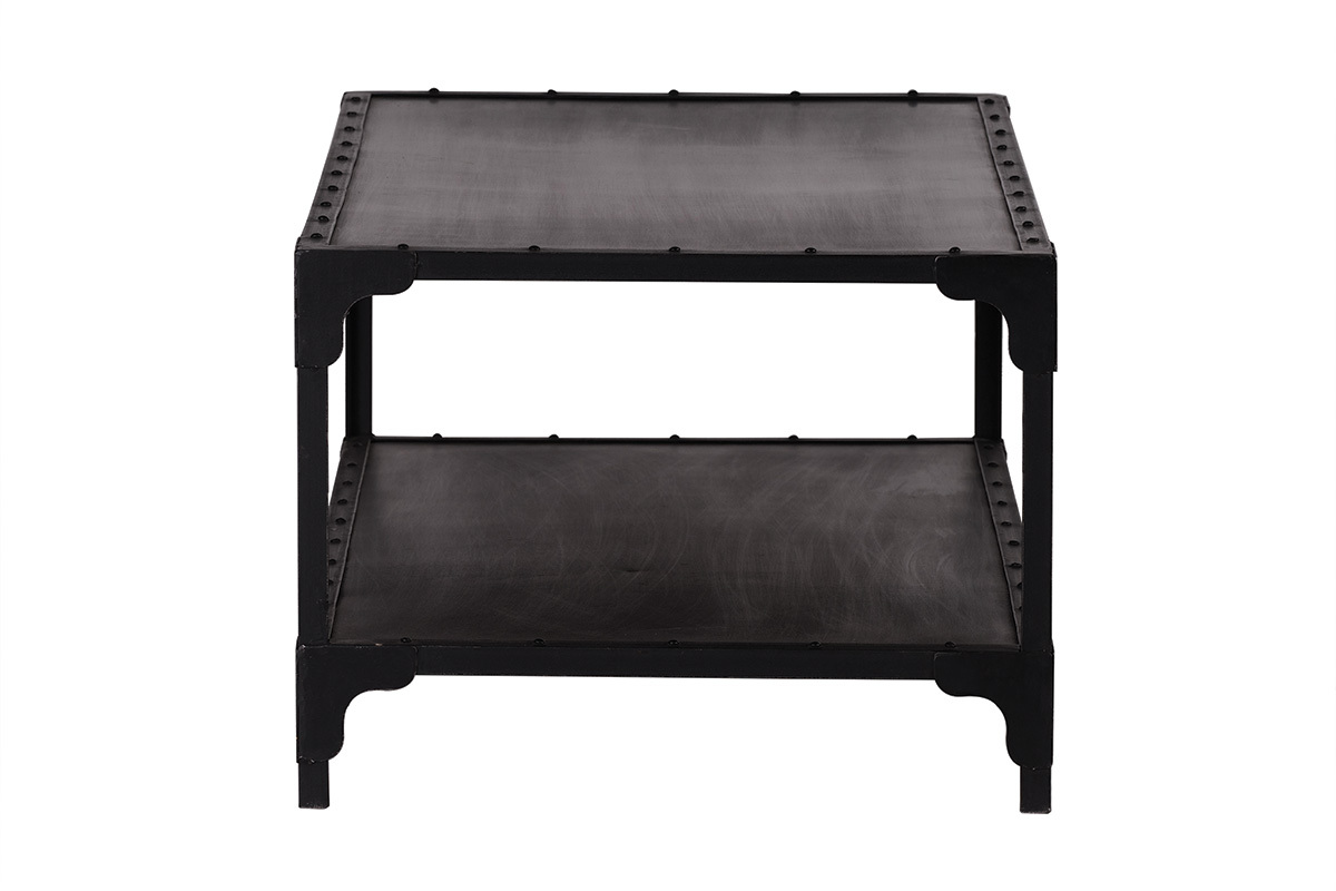 Mesa baja diseo metal negro L120 cm FACTORY