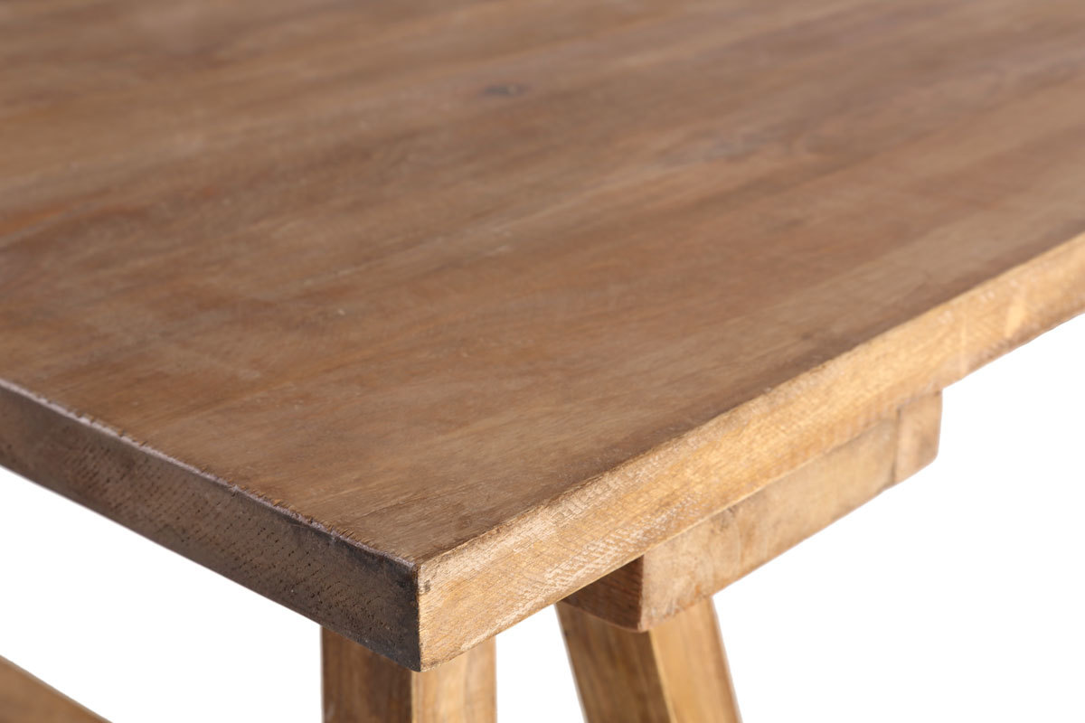 Mesa baja industrial de madera ANTIQUA