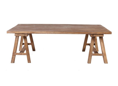 Mesa baja industrial de madera ANTIQUA