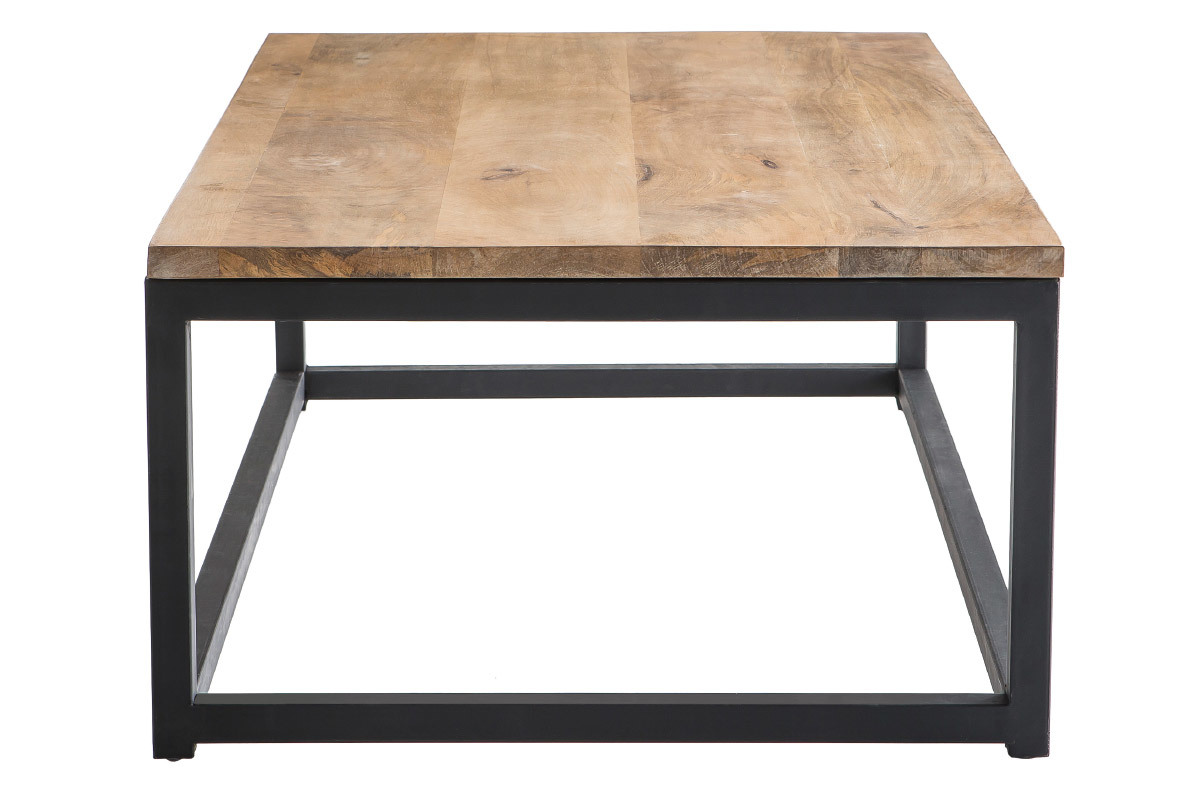 Mesa baja industrial de madera y metal FACTORY
