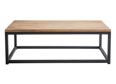 Mesa baja industrial de madera y metal FACTORY