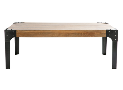 Mesa baja industrial de madera y metal MADISON