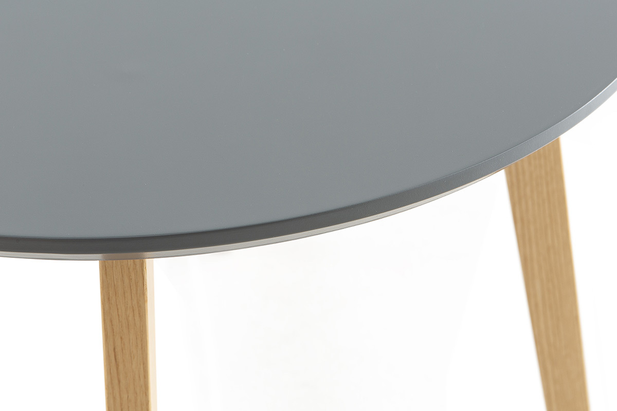 Mesa baja redonda 50cm gris mate SARA